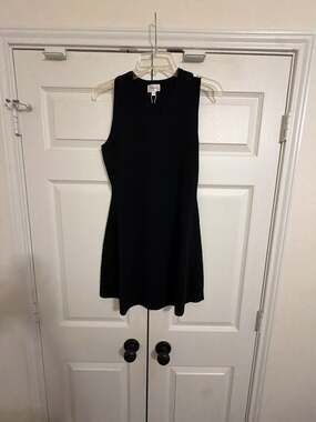 LOVELO Dress Size S Black Sleeveless Knit Mini Skater OD50720